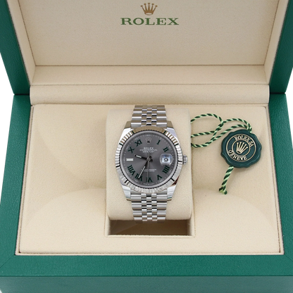 Datejust 41mm 126334 Wimbledon Stainless Steel Slate Dial Oyster