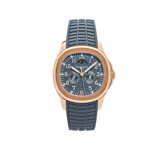 Aquanaut Luce 40mm 5261R-001 Annual Calendar Moon Phases Rose Gold Blue-Gray Dial