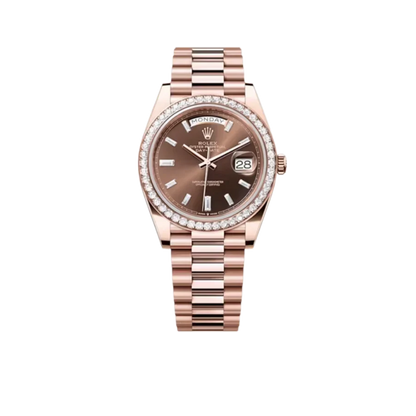 Day-Date 40mm President Rose Gold Diamond Mens Watch 228345