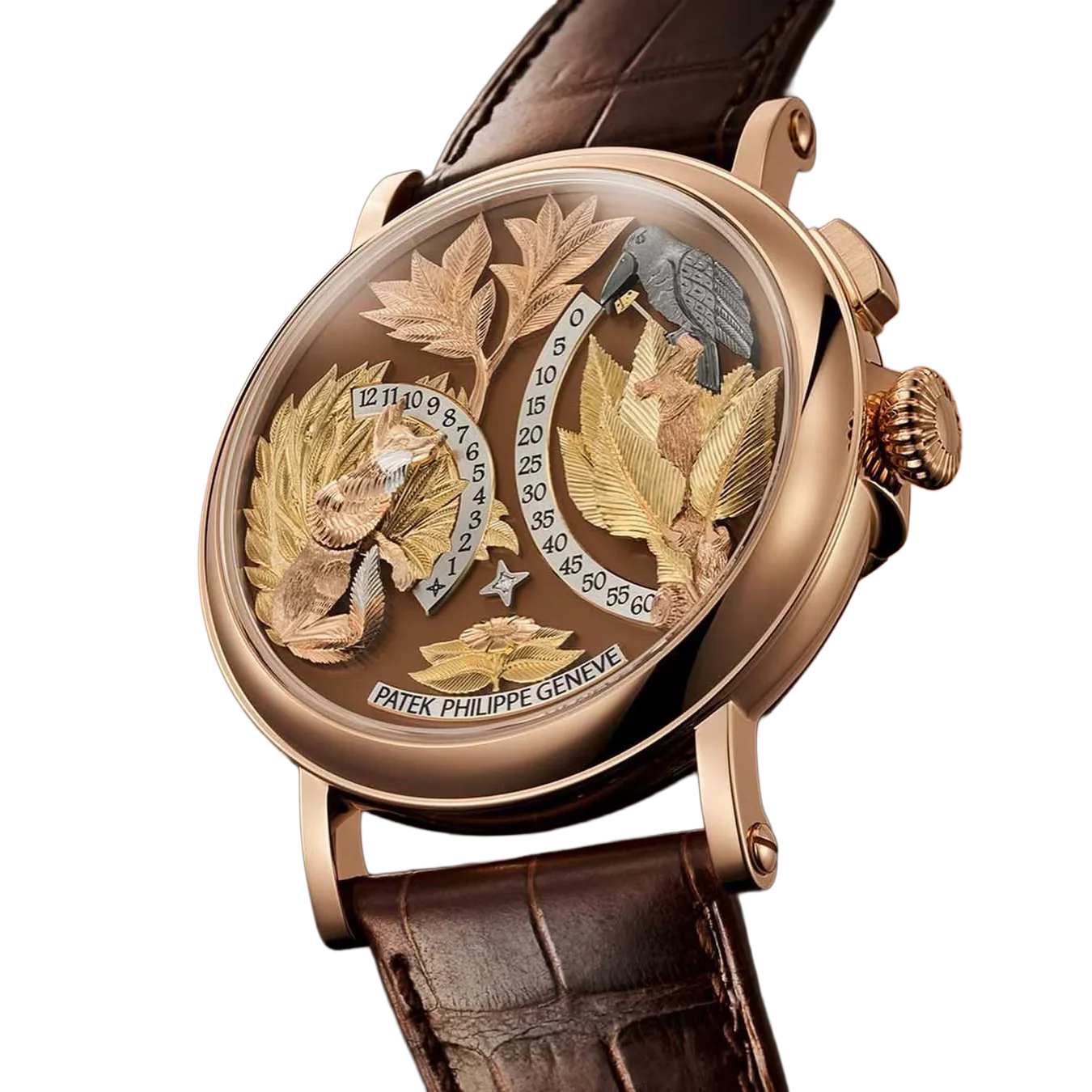 Complications 43mm 5249R-001 Hours And Minutes On Demand Automaton - The Crow and the Fox Rose Gold Matara