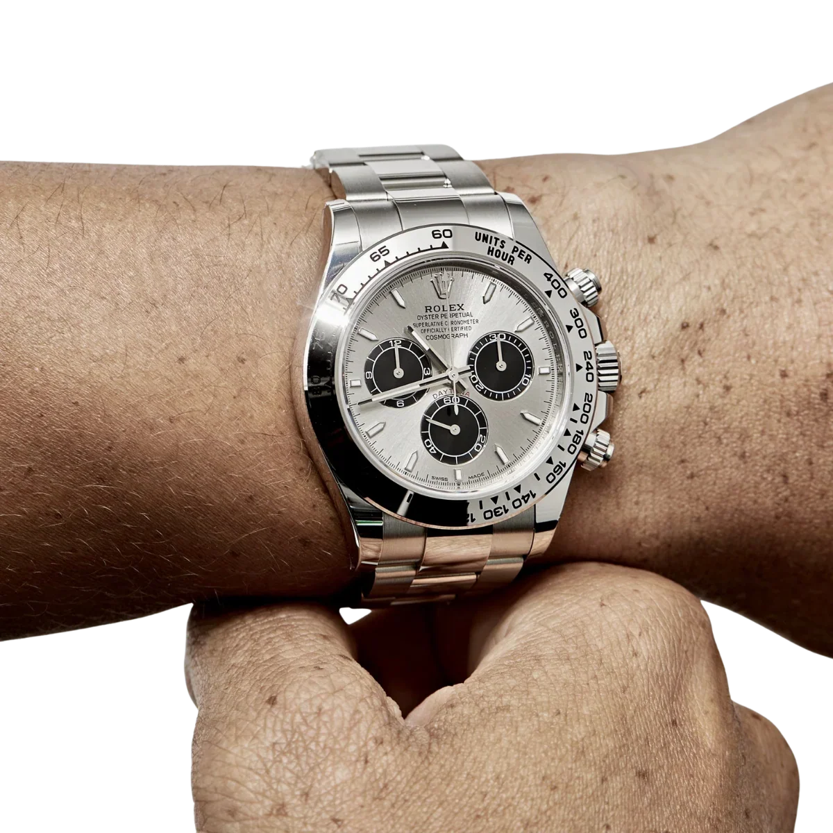 Daytona 40 mm White Gold Silver Dial Mens Watch M126509-0003