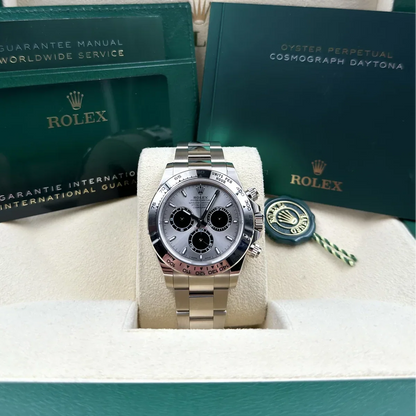 Daytona 40 mm White Gold Silver Dial Mens Watch M126509-0003