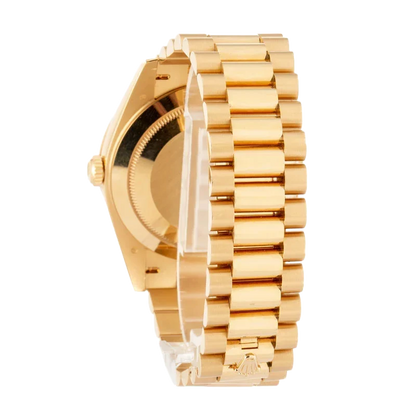 Day-Date 40 228348RBR Yellow Gold Diamond Bezel Champagne Roman Dial