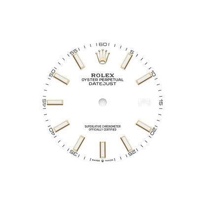 Datejust 41mm White Dial, Yellow Roleso 126333-0015