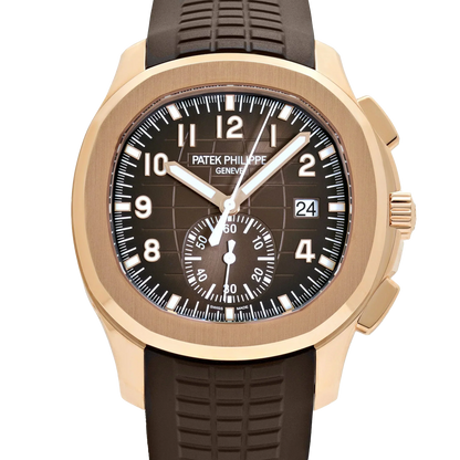 Aquanaut 42mm 5968R-001 Chronograph Rose Gold Brown Dial