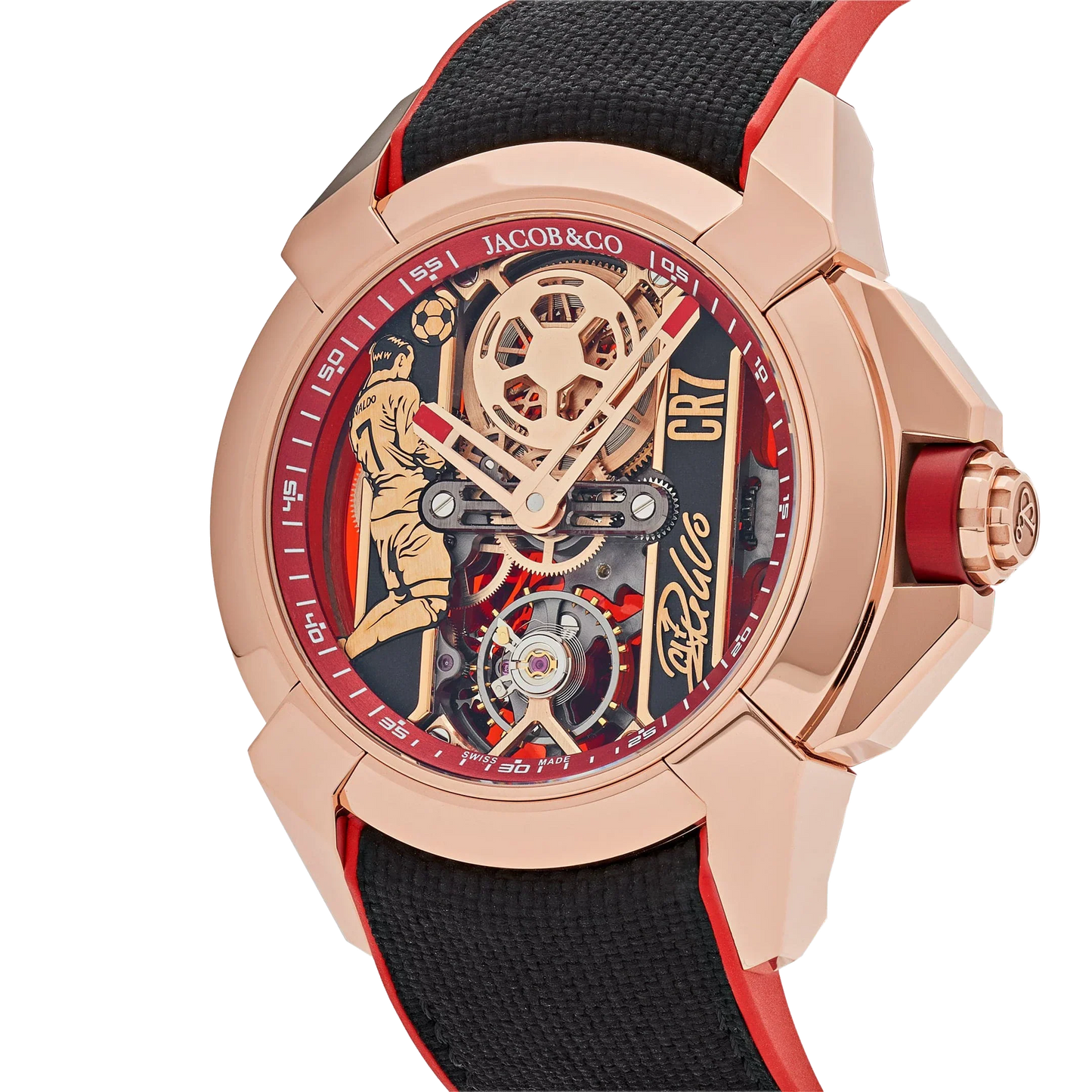 V2 CR7 Epic X Collection 44mm EX120.43.AE.AA.A Flight of CR7 Rose Gold Limited Edition