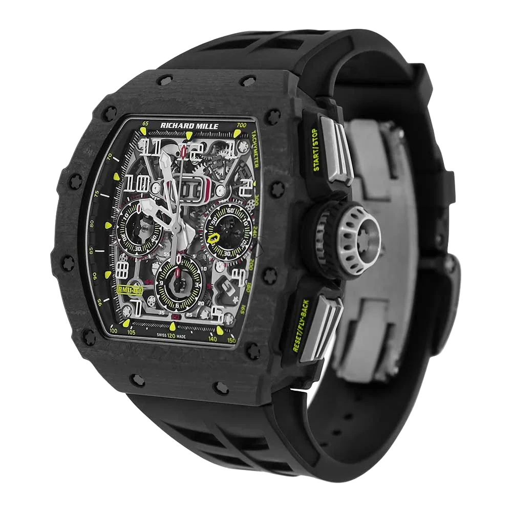 RM 11-03 Black NTPT, Skeleton Dial, 50 mm