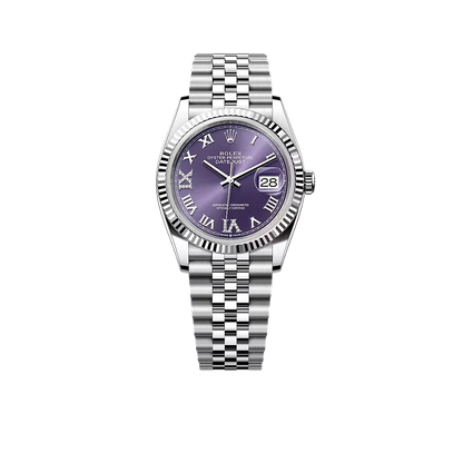Datejust 36mm Steel and White Gold Purple VI & IX 126234