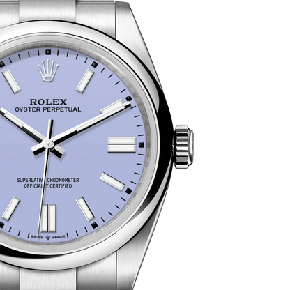 Oyster Perpetual 41mm Stainless Steel Lavender Dial Men Watch 134300-0012 New 2025