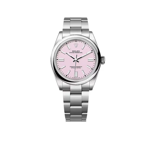 Oyster Perpetual 41mm Stainless Steel Candy Pink Dial Men Watch 134300-0013 New 2025