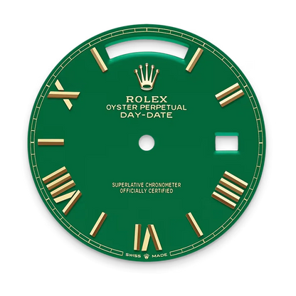 Day-Date 40 Yellow Gold Green Roman Numeral Dial Diamond Bezel M228348RBR-0040
