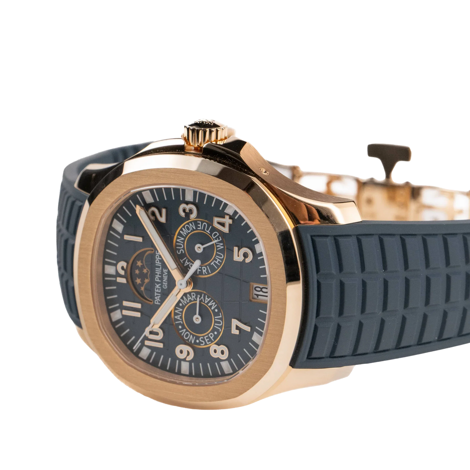 Aquanaut Luce 40mm 5261R-001 Annual Calendar Moon Phases Rose Gold Blue-Gray Dial