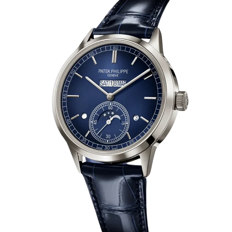 Grand Complications 42mm 5236P-001 In-Line Perpetual Calendar Platinum Blue Dial