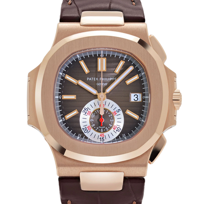 Nautilus 40mm 5980R-001 Chronograph Rose Gold Brown Dial