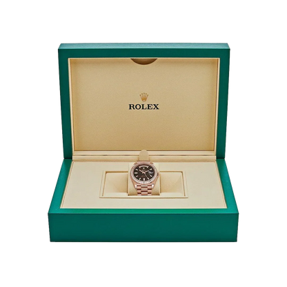 Day-Date 40 228345RBR Rose Gold Eisenkiesel Diamond Dial Diamond Bezel