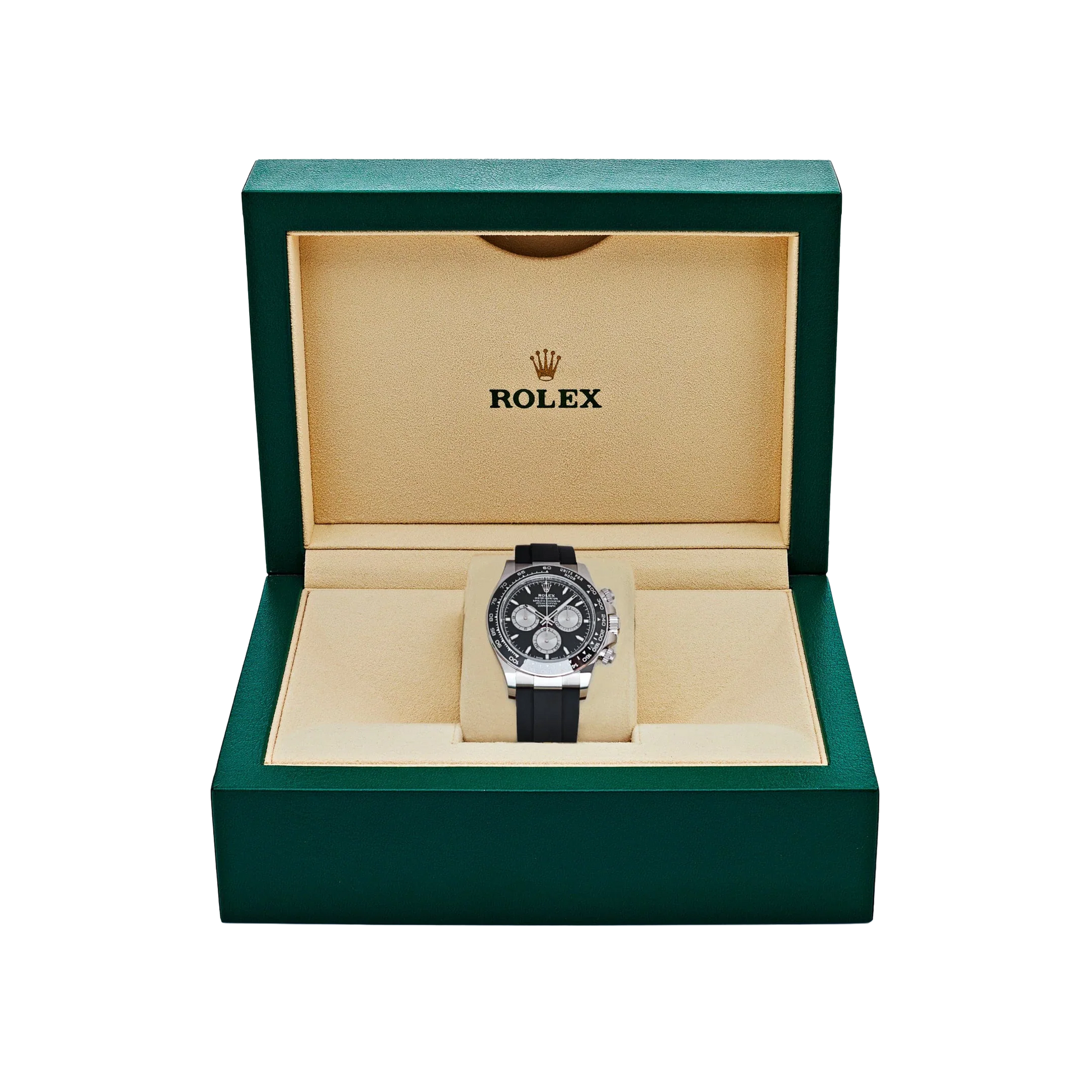 Daytona 40mm Baby Le Mans White Gold Black Dial 126519LN