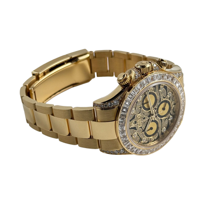 Daytona Eye of the Tiger 116598TBR Yellow Gold Diamond Dial (Super Clone)