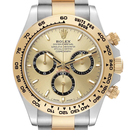 Daytona Steel Yellow Gold Champagne Dial Mens Watch 126503