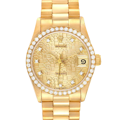 Lady-Datejust 31mm Midsize Yellow Gold Diamond Watch 68288
