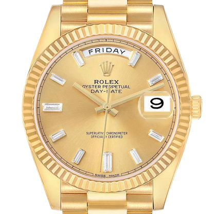 President Day-Date 40mm Yellow Gold Diamond Mens Watch 228238
