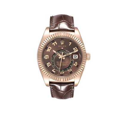 Sky-Dweller 42mm  Everose Chocolate Brown Dial Rose Gold Watch 326135