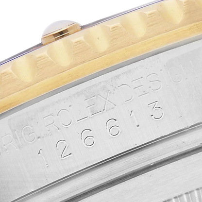 Submariner 41mm Steel Yellow Gold Blue Dial Mens Watch 126613
