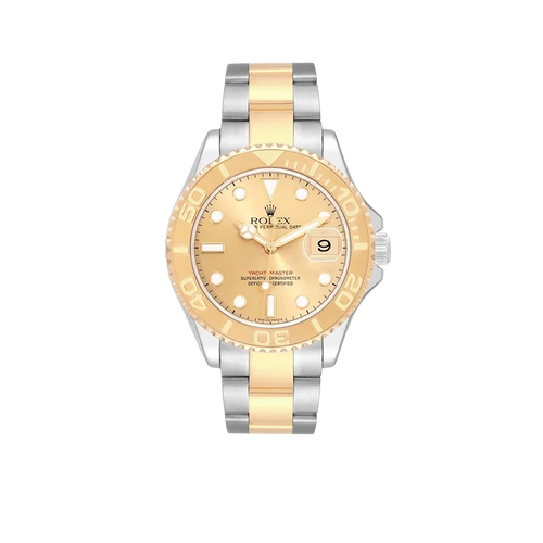 Yachtmaster 40mm Steel Yellow Gold Champagne Dial Mens Watch 16623