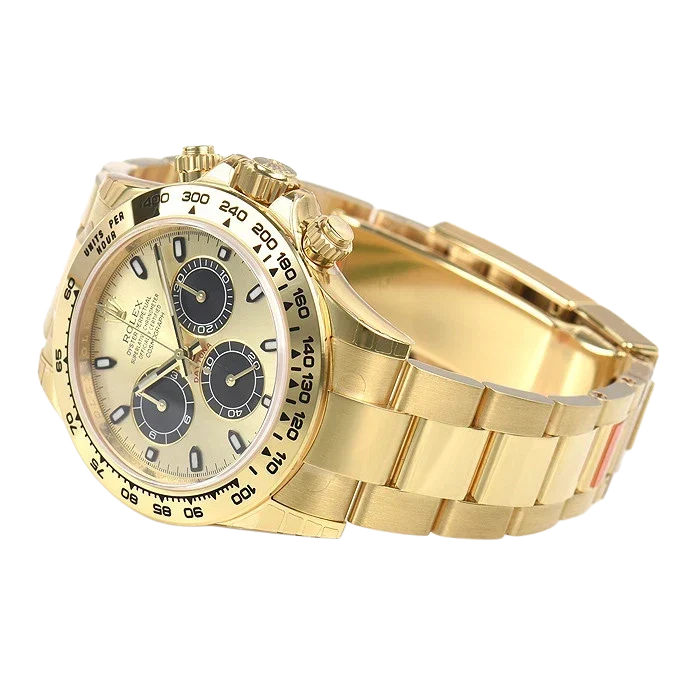 Daytona 40mm Yellow Gold Champagne Black Dial 116508